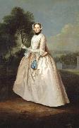 Arthur Devis Portrait of an unknown Lady oil on canvas